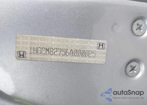 2006 Honda Accord 3.0 Ex z USA, uszkodzony, nr VIN 1HGCM82756A000025